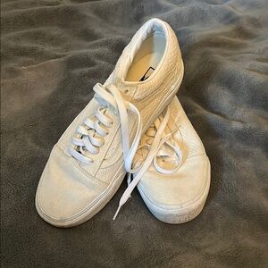 Vans Off-White Textured Sneakers